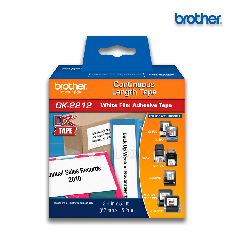 Cinta Brother DK-2212 Negro Sobre Blanco 2.4 x 50 pies (62 mm) x 15.24 mts. Cinta Brother DK-2212 Negro Sobre Blanco 2.4" x 50 pies (62 mm) x 15.24 mts.