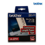 Cinta Brother DK-2214 Negro Sobre Blanco 0.47" x 100 pies (12 mm) x 30.48 mts.