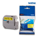 Cinta Brother MK-631 Negro sobre Amarillo 12mm (1/2") x 8 mts.