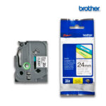 Cinta Brother TZE-151 Negro sobre Transp. 24mm (1) x 8 mts.