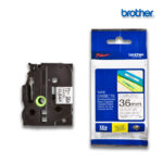 Cinta Brother TZE-161 Negro sobre Transp. 36mm (1.5") x 8 mts.