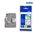 Cinta Brother TZE-211 Negro sobre Blanco 6mm (1 4) x 8 mts.