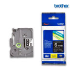 Cinta Brother TZE-315 Blanca sobre Negro 6mm (1/4") x 8 mts.