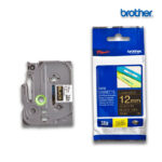 Cinta Brother TZE-334 Dorada sobre Negro 12mm (1/2") x 8 mts.