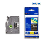 Cinta Brother TZE-335 Blanco sobre Negro 12mm (1/2") x 8 mts.