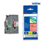 Cinta Brother TZE-441 Negro sobre Rojo 18mm (3/4") x 8 mts.
