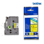 Cinta Brother TZE-631 Negro sobre Amarillo 12mm (1/2") x 8 mts.
