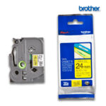 Cinta Brother TZE-651 Negro sobre Amarillo 24mm (1") x 8 mts.
