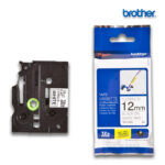 Cinta Brother TZE-FX231 Negro sobre Blanco 12mm (1/2") x 8 mts.