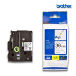 Cinta Brother TZE-FX261 Negro sobre Blanco 36mm (1.5") x 8 mts.