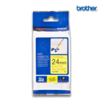 Cinta Brother TZE-FX651 Negro sobre Amarillo 24mm (1") x 8 mts.