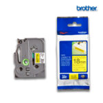 Cinta Brother TZE-S641 Negro sobre Amarillo 18mm (3/4") x 8 mts.