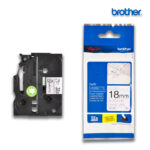 Cinta Brother TZE-SE4 Negro sobre Blanco 18mm (3/4") x 8 mts.