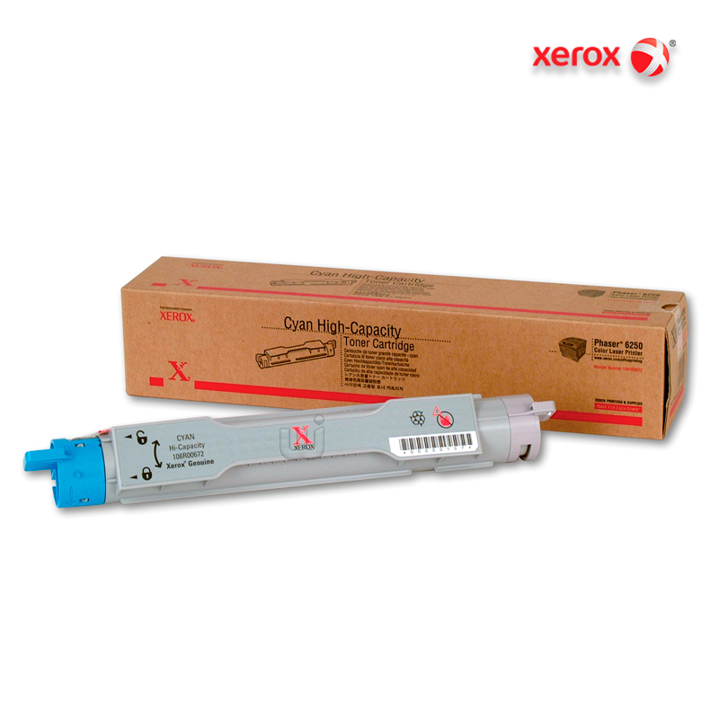 Tóner Xerox 106R00672 Cyan Alta Capacidad Phaser 6250 Tóner Xerox 106R00672 Cyan Alta Capacidad Phaser 6250