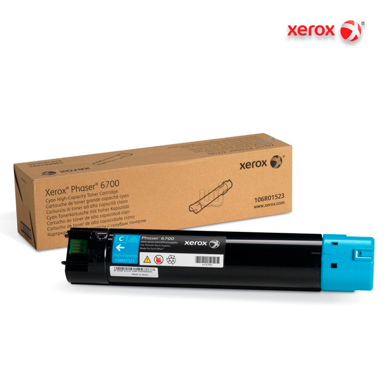 Tóner Xerox 106R01523 Cyan Alta Capacidad Phaser 6700 Tóner Xerox 106R01523 Cyan Alta Capacidad Phaser 6700