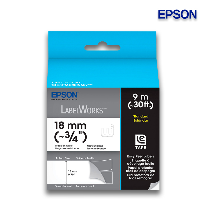 Cinta Epson LC 5WBN9 Labelworks Standard 3 4 Cinta Epson LC 5WBN9 Labelworks Standard 3/4"