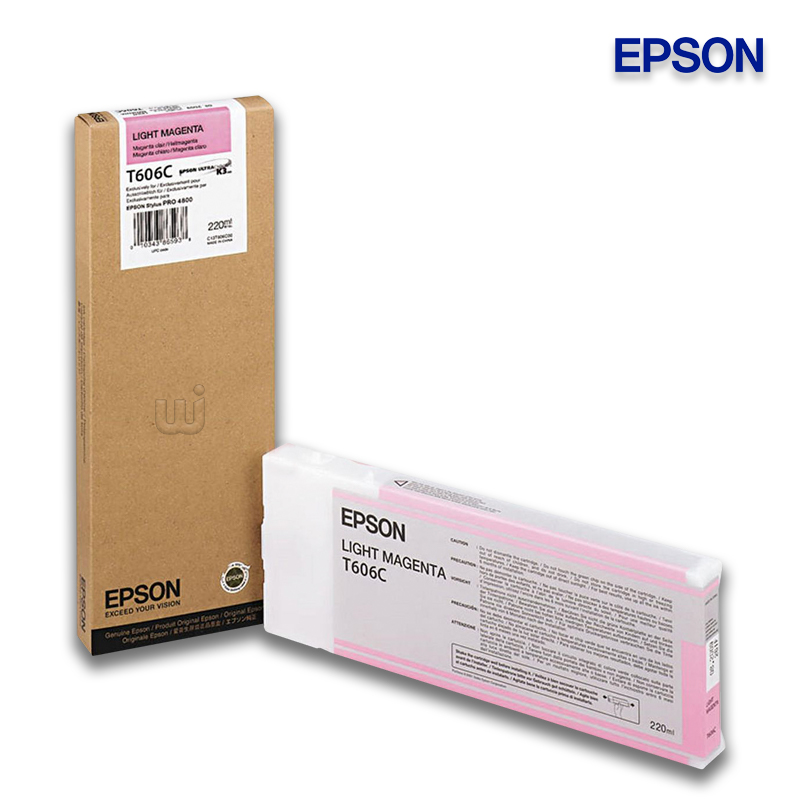 Tinta Epson T606C00 Light Magenta 220ML Stylus Pro 4800 Tinta Epson T606C00 Light Magenta 220ML Stylus Pro 4800